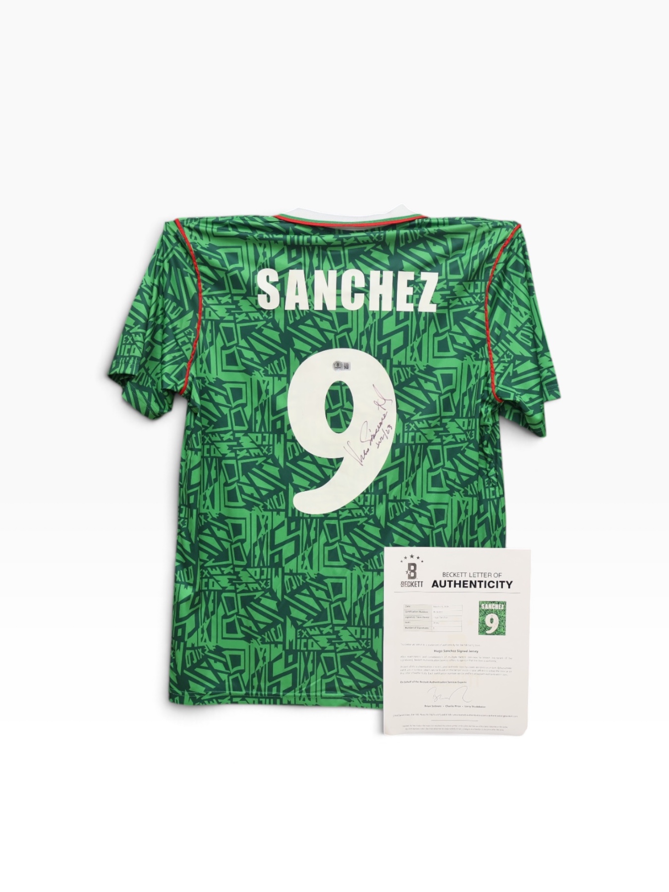 Jersey Firmado Hugo Sanchez Mexico